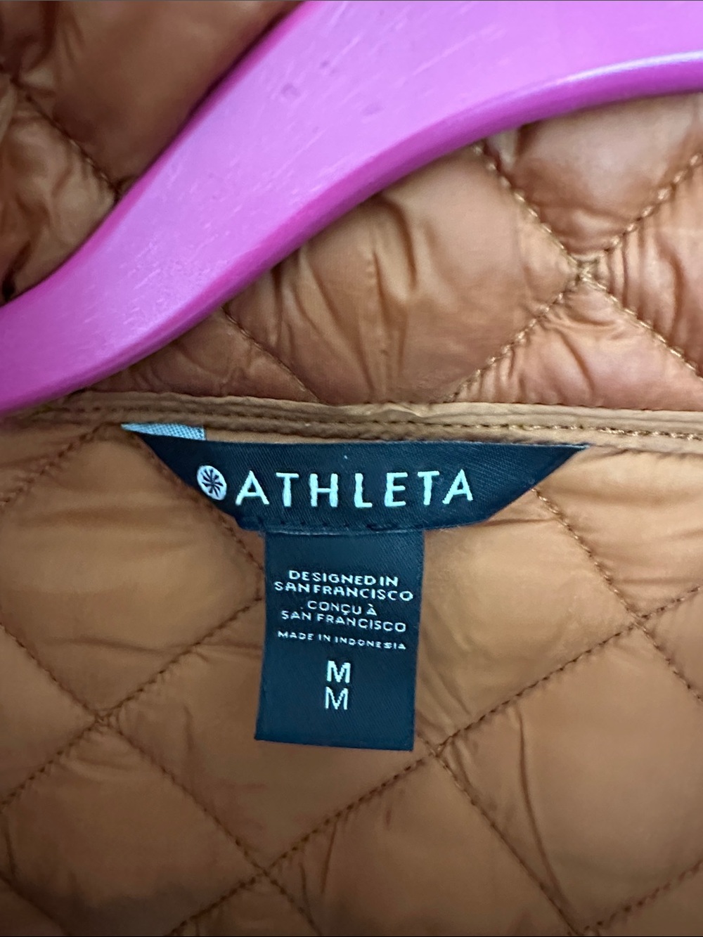 Athleta Quilted Puffer Jacket in Rust Orange - Picture 2 of 7